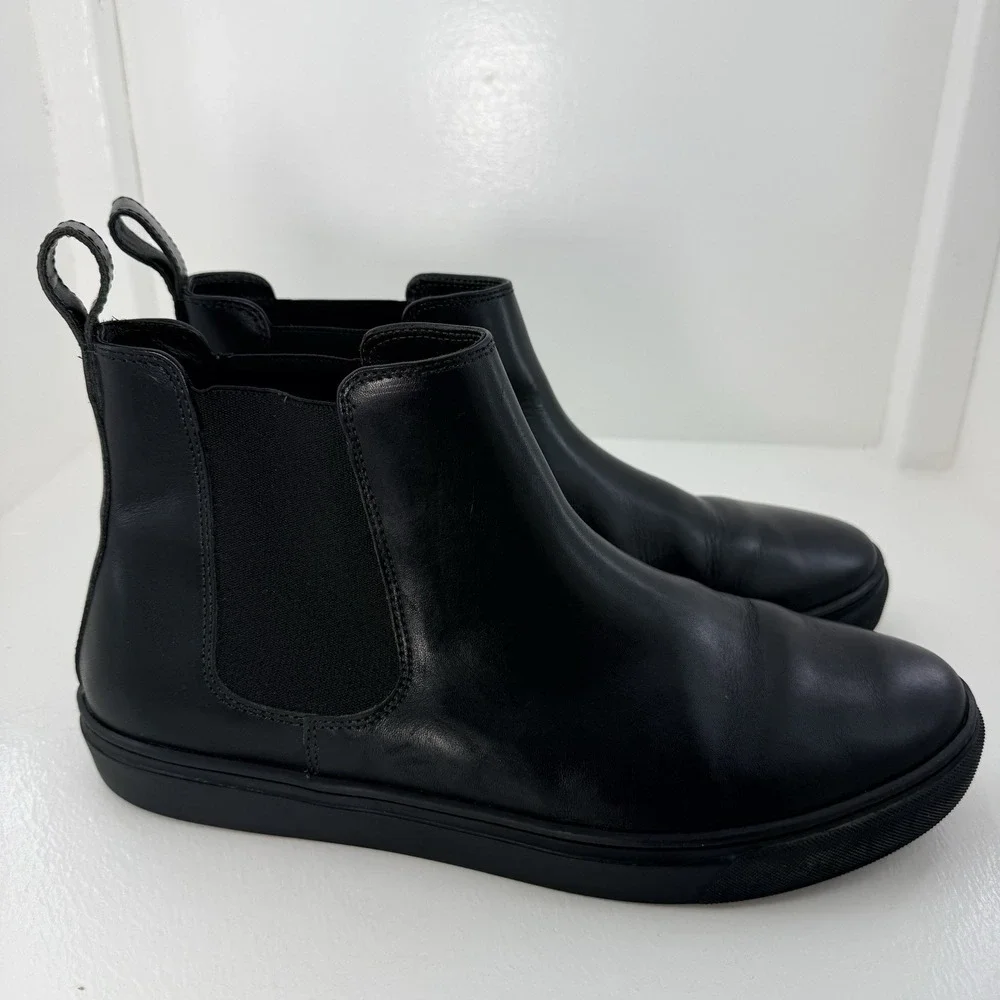HELM x Death & Co Morris Black Chelsea Boots Mens 13 Leather Sneaker Sole Rare